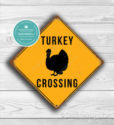 Turkey Crossing Sign