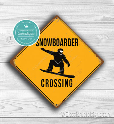 Snowboarder Crossing sign