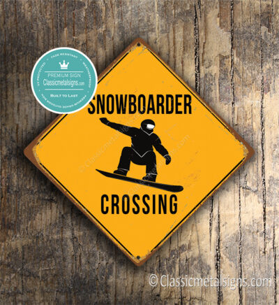 Snowboarder Crossing Signs