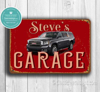 Personalized GMC Garage Sign