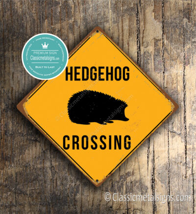 Hedgehog Crossing Sign