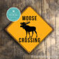 Moose Crossing Sign