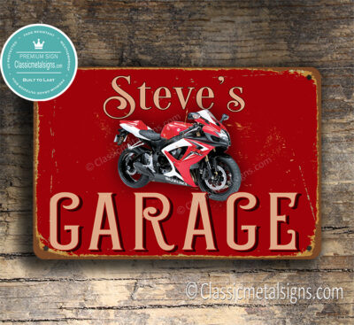 Personalized Suzuki Garage Sign