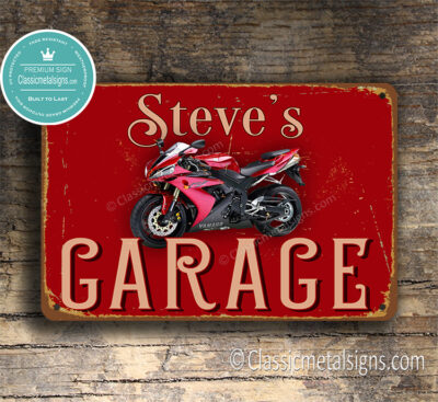 Personalized Yamaha Garage Sign