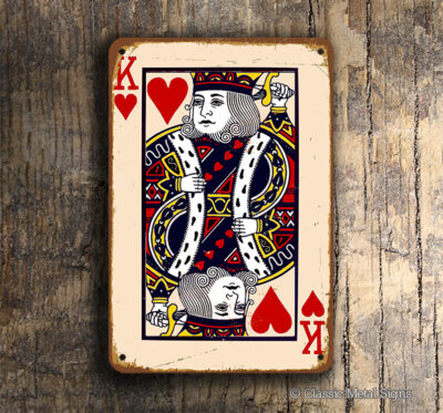 King Of Hearts Playing Card Sign