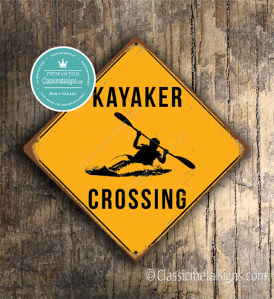 Kayaker Crossing Sign