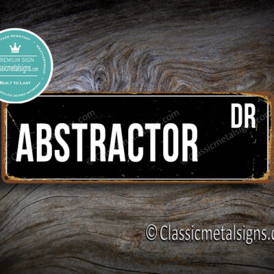 Abstractor Street Sign Gift