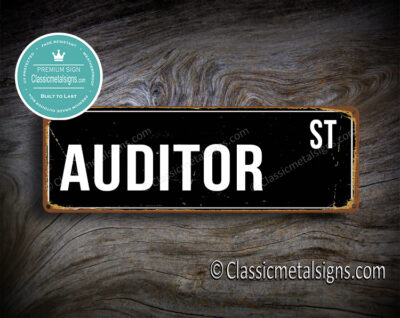 Auditor Street Sign Gift