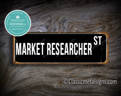 Market Researcher Street Sign Gift