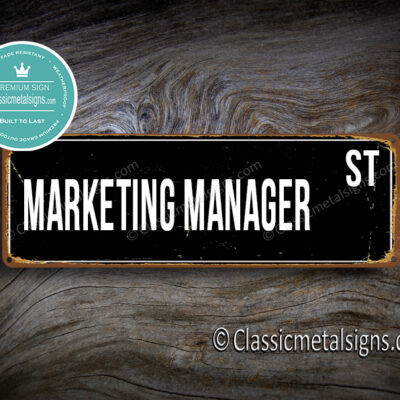 Marketing Manager Street Sign Gift