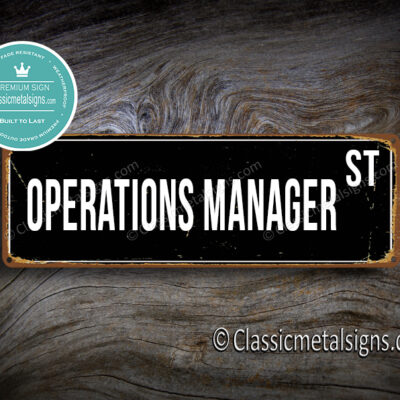 Operations Manager Street Sign Gift