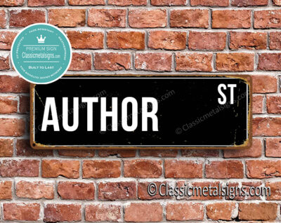 Author Street Sign Gift