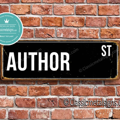 Author Street Sign Gift