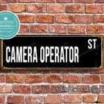 Camera Operator Street Sign Gift