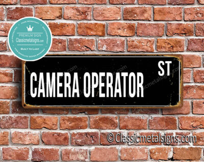 Camera Operator Street Sign Gift