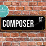 Composer Street Sign Gift