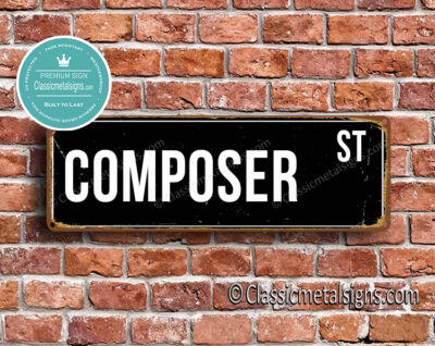 Composer Street Sign Gift