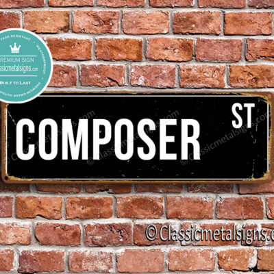 Composer Street Sign Gift