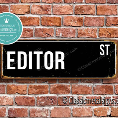 Editor Street Sign Gift