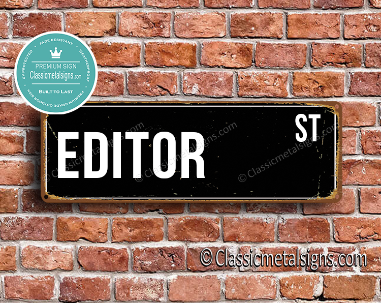 Editor Street Sign Gift