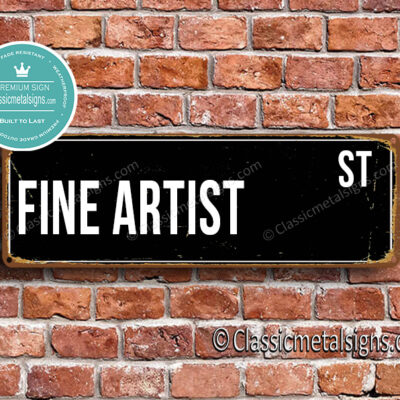 Fine Artist Street Sign Gift