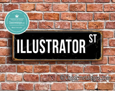 Illustrator Street Sign Gift