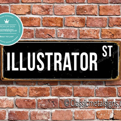 Illustrator Street Sign Gift