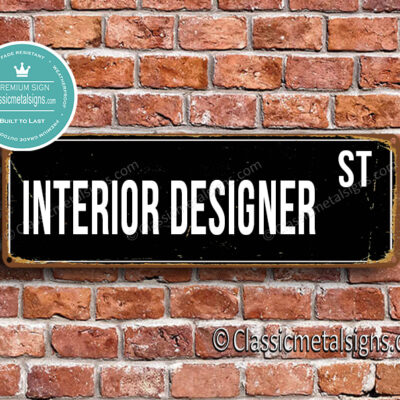 Interior Designer Street Sign Gift