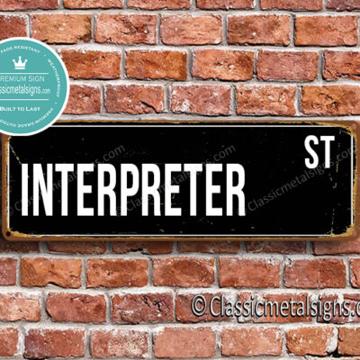 Interpreter Street Sign Gift