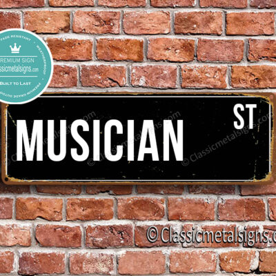 Musician Street Sign Gift