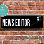 News Editor Street Sign Gift