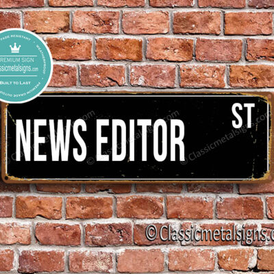 News Editor Street Sign Gift