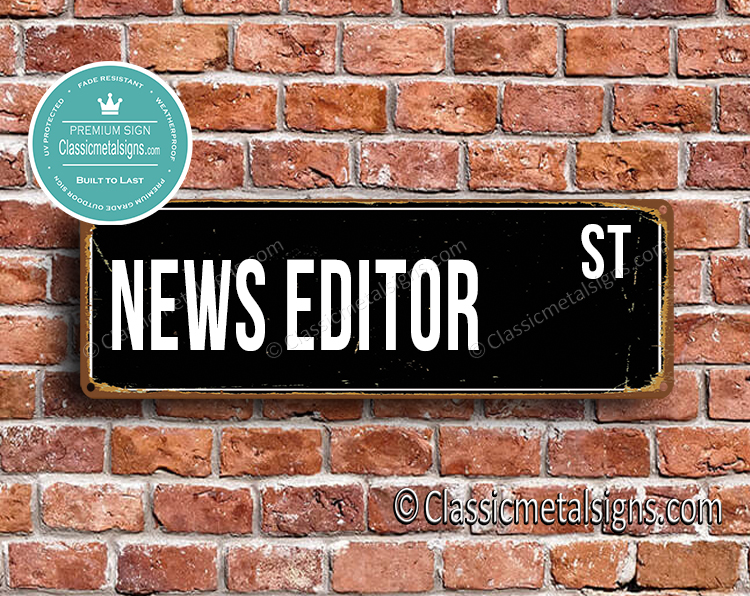 News Editor Street Sign Gift