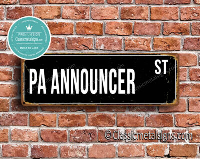 PA Announcer Street Sign Gift