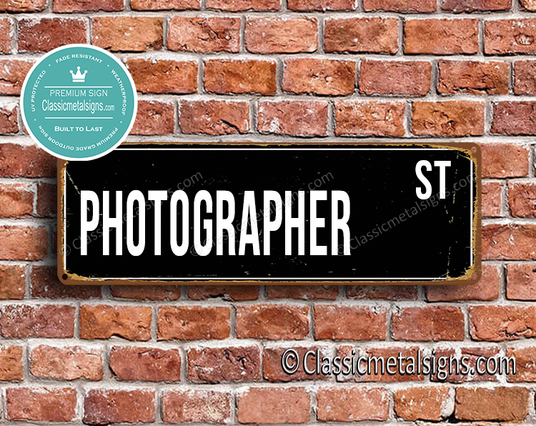 Photographer Street Sign Gift