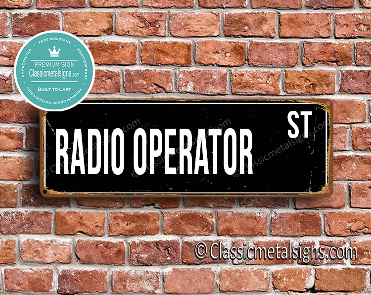 Radio Operator Street Sign Gift