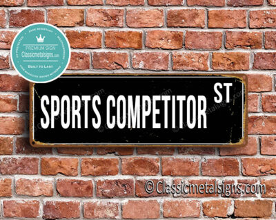 Sports Competitor Street Sign Gift