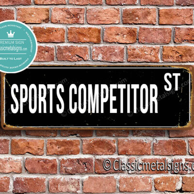 Sports Competitor Street Sign Gift