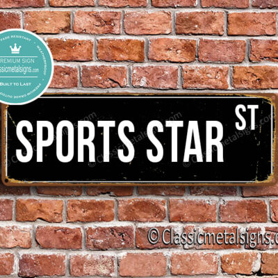 Sports Star Street Sign Gift