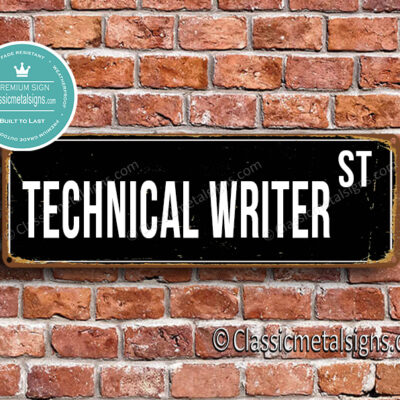 Technical Writer Street Sign Gift