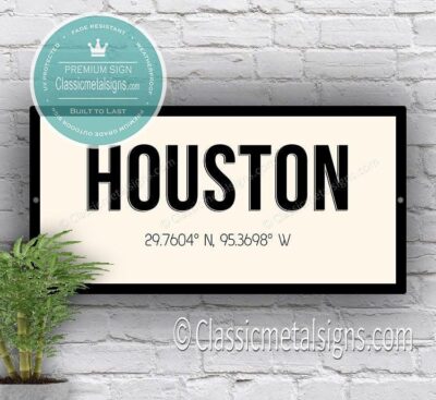 houston coordinates sign