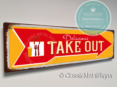 Vintage Take Out Sign