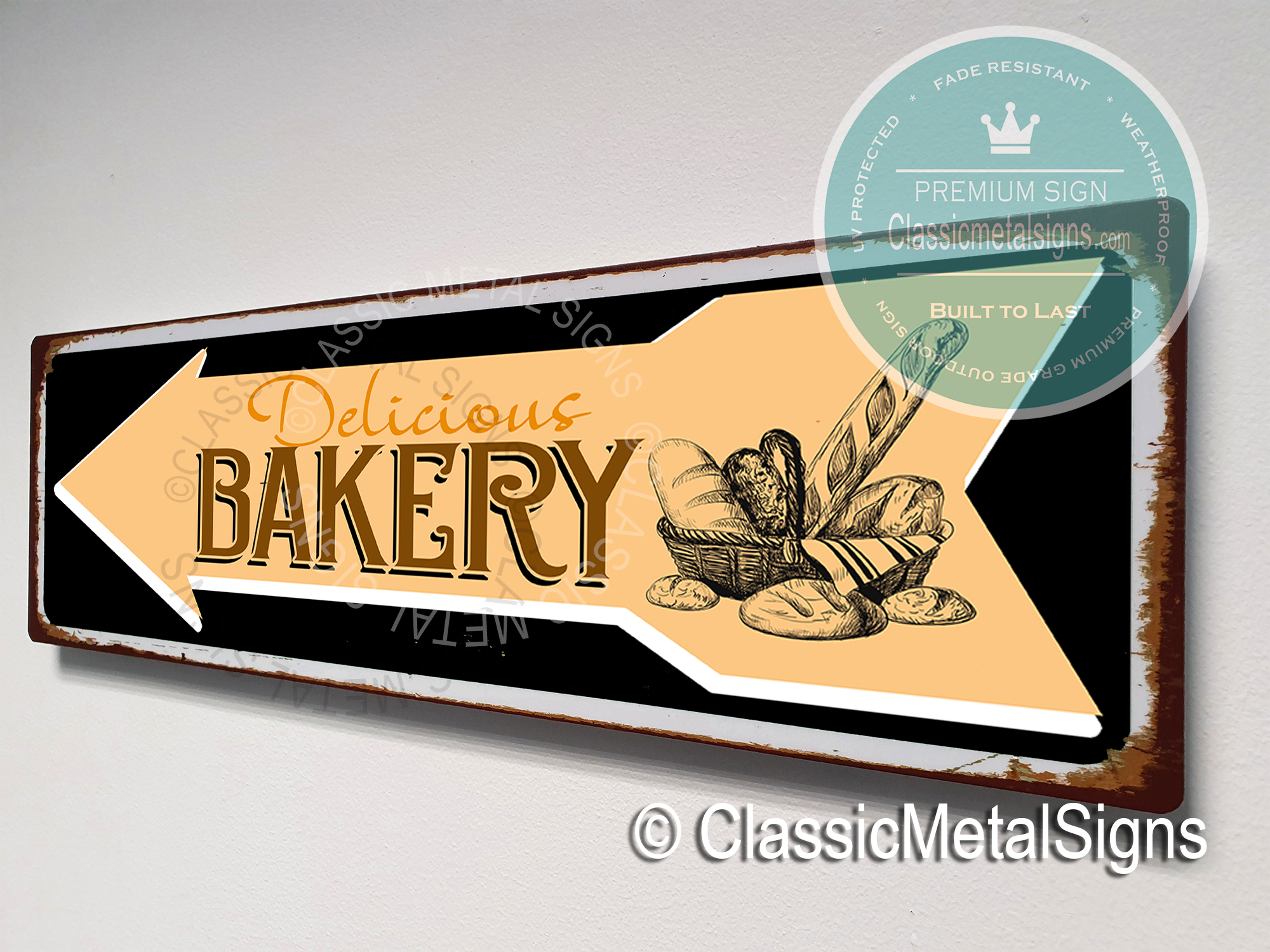 Vintage Style Bakery Sign - Classic Metal Signs