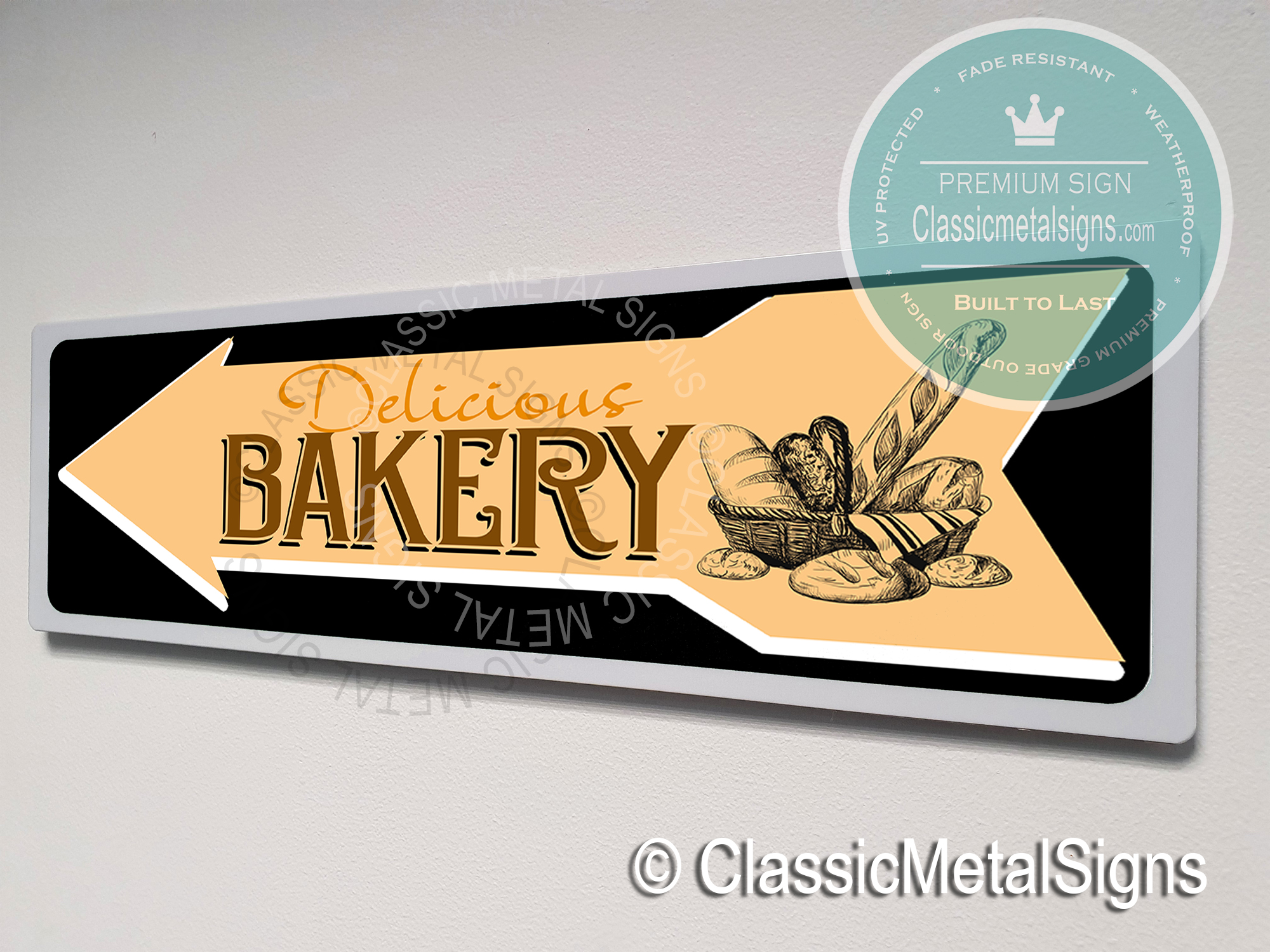 Classic Style Bakery Sign - Classic Metal Signs
