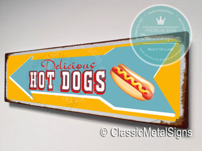 Hot Dogs Directional Signs