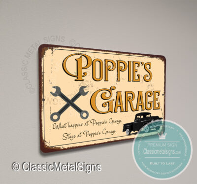 Poppieâ€™s Garage Signs