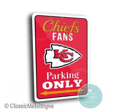 Kansas City Chiefs Parking Signs