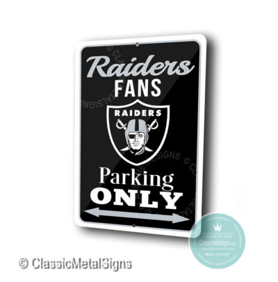 Las Vegas Raiders Parking Only signs