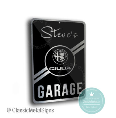 Alfa Romeo Giulia Garage Signs