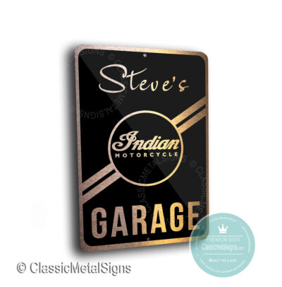 Custom Indian Motorcycle Garage Signs